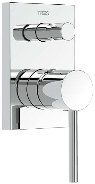 МАКСИМАЛЬНЫЙ 2-ходовой скрытый смеситель для душа с одной ручкой-06218002 TRES
