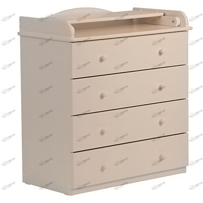 Комод с пеленальным столиком и 4 ящиками "Кубаночка" ваниль ФАБРИКА ЛЕЛЬ  338490 Молочный Santreyd 