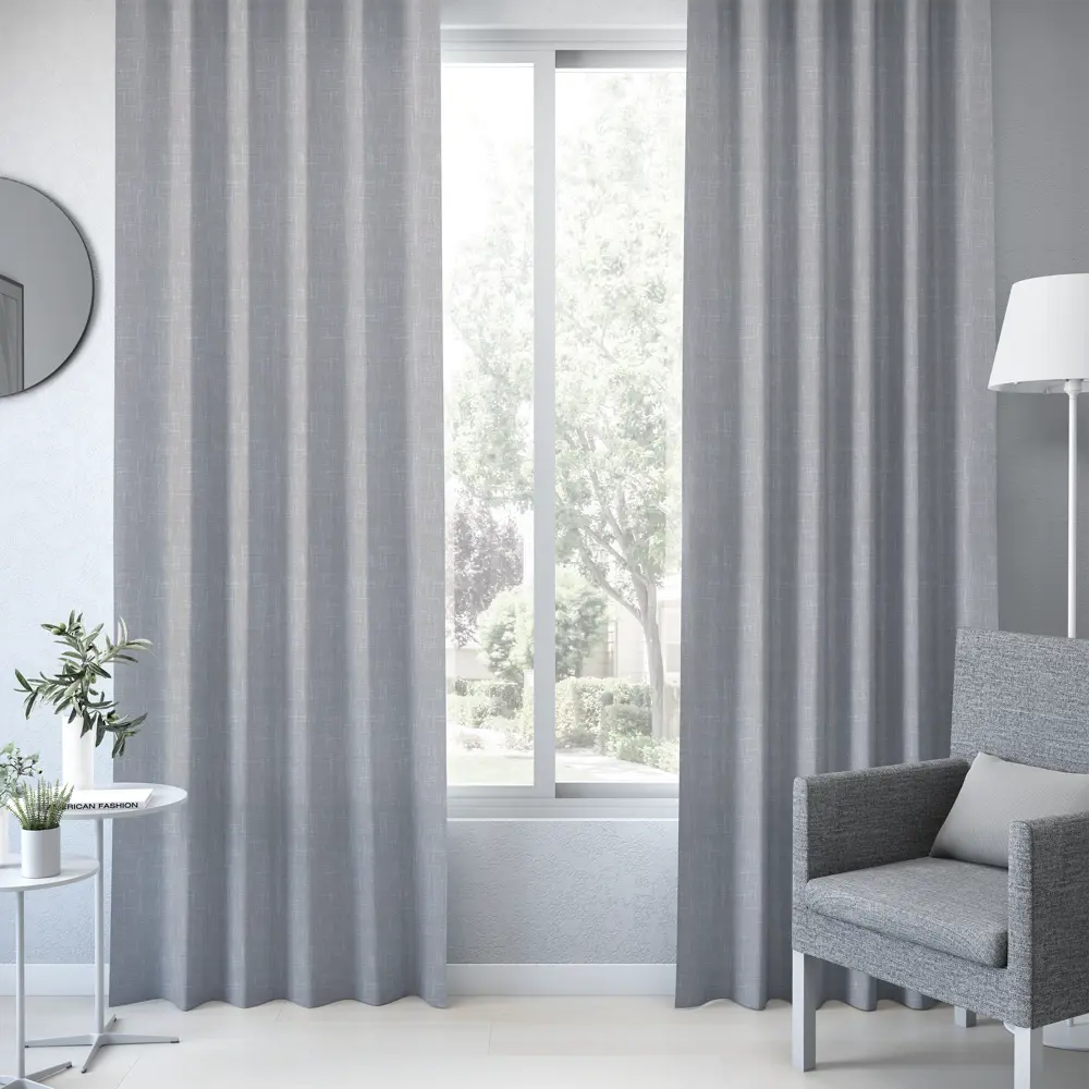 Тюль на ленте Meribel 250x280 см цвет серый 83407014 STLM-2116339 INSPIRE  - Вид №3