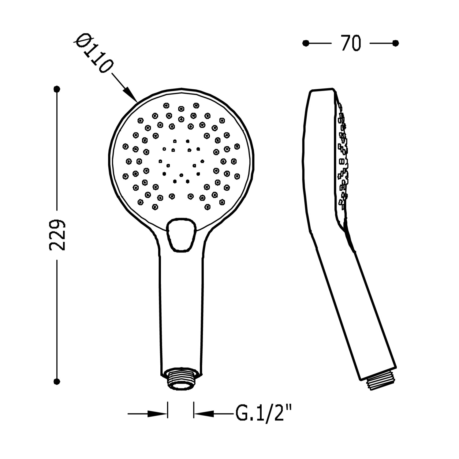 Ручной душ Aqua-push-29974905 TRES Showers - Вид №1