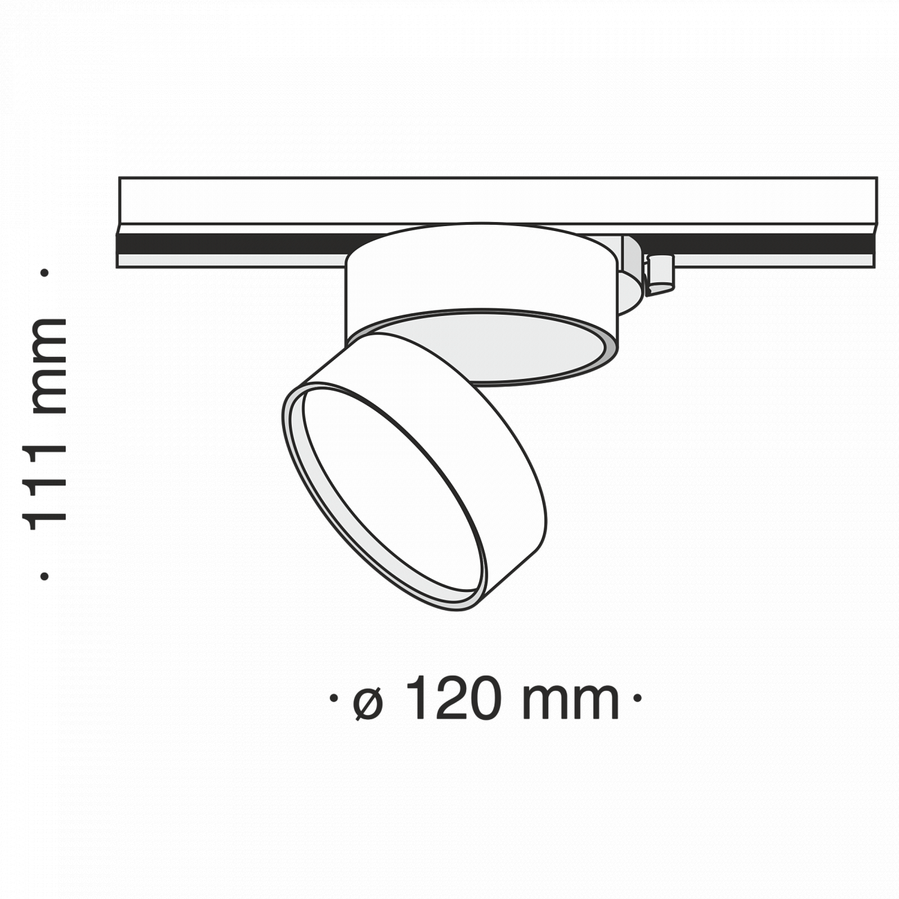 Трековый светильник белый TR007-18W3K TECHNICAL SINGLE PHASE TRACK SYSTEM 00-3956217 Белый  - Вид №4