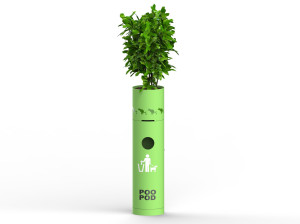 Стойка для мусора из листового металла для собак на открытом воздухе