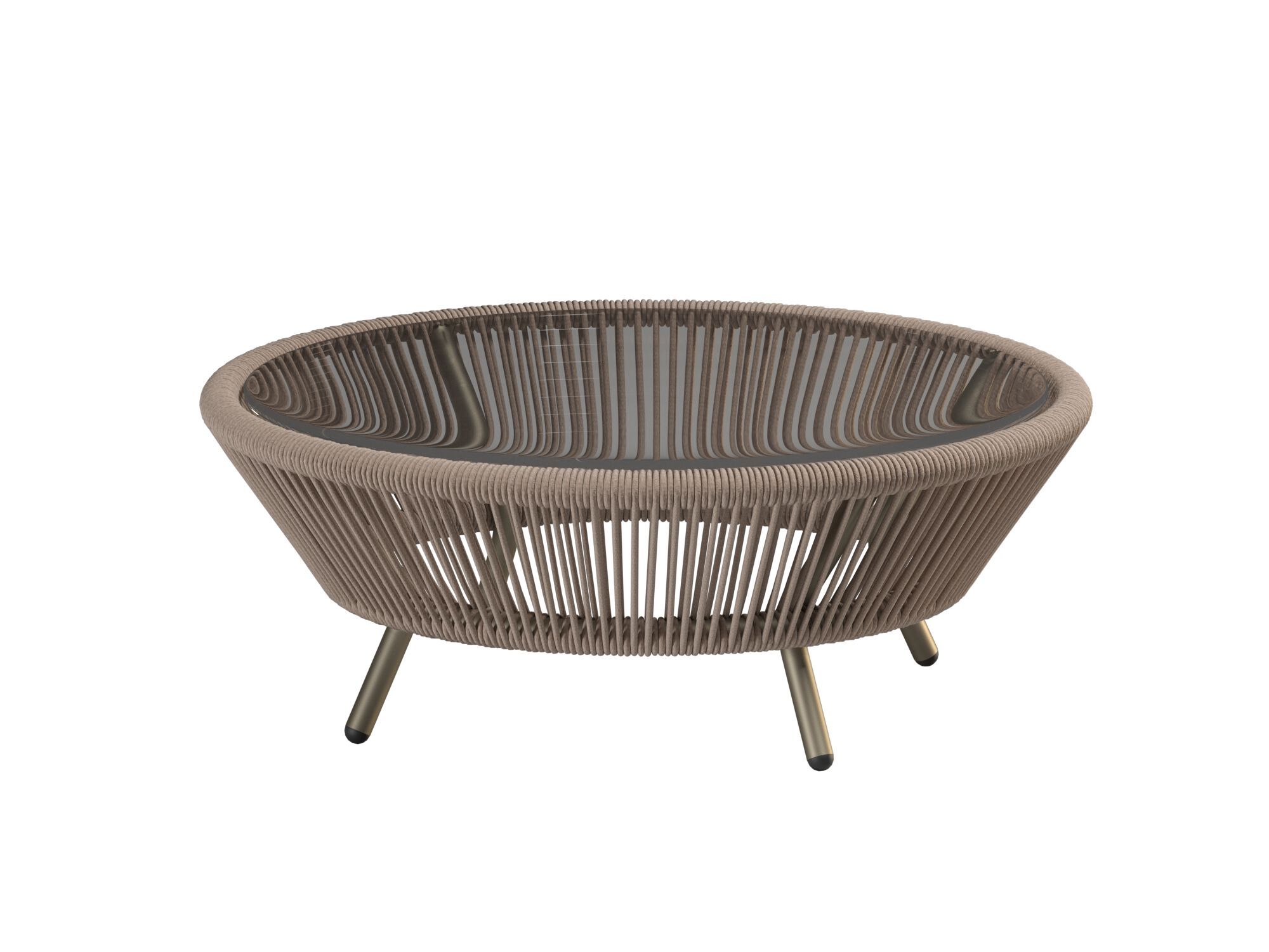 Круглый журнальный столик из алюминия и стекла ABLE Sunray ARCH-00083405 - Вид №2