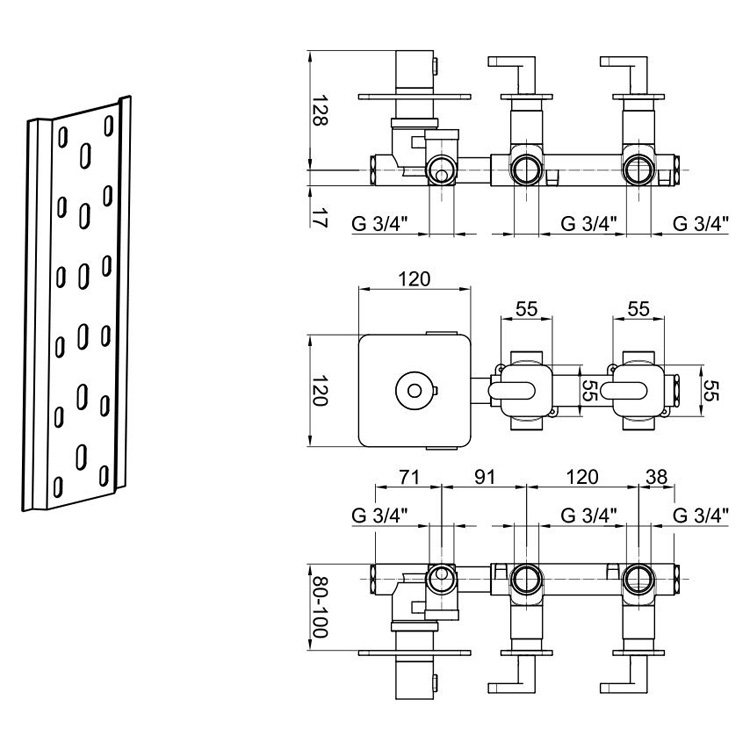 LV971402560 Смеситель для душа Webert Living - Вид №1