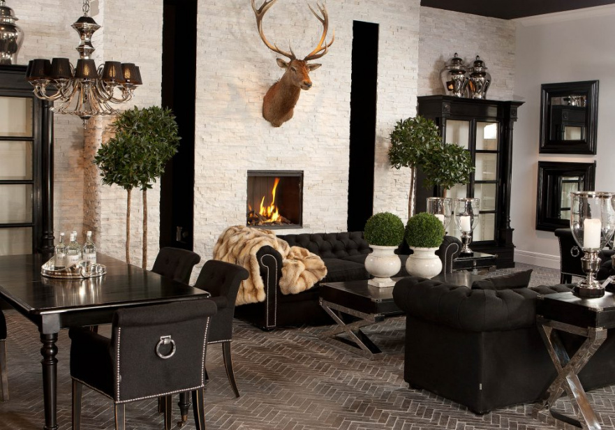 Диван Black Linen прямой черный EICHHOLTZ ДИЗАЙНЕРСКИЕ, WEST END 035254 Черный  - Вид №2