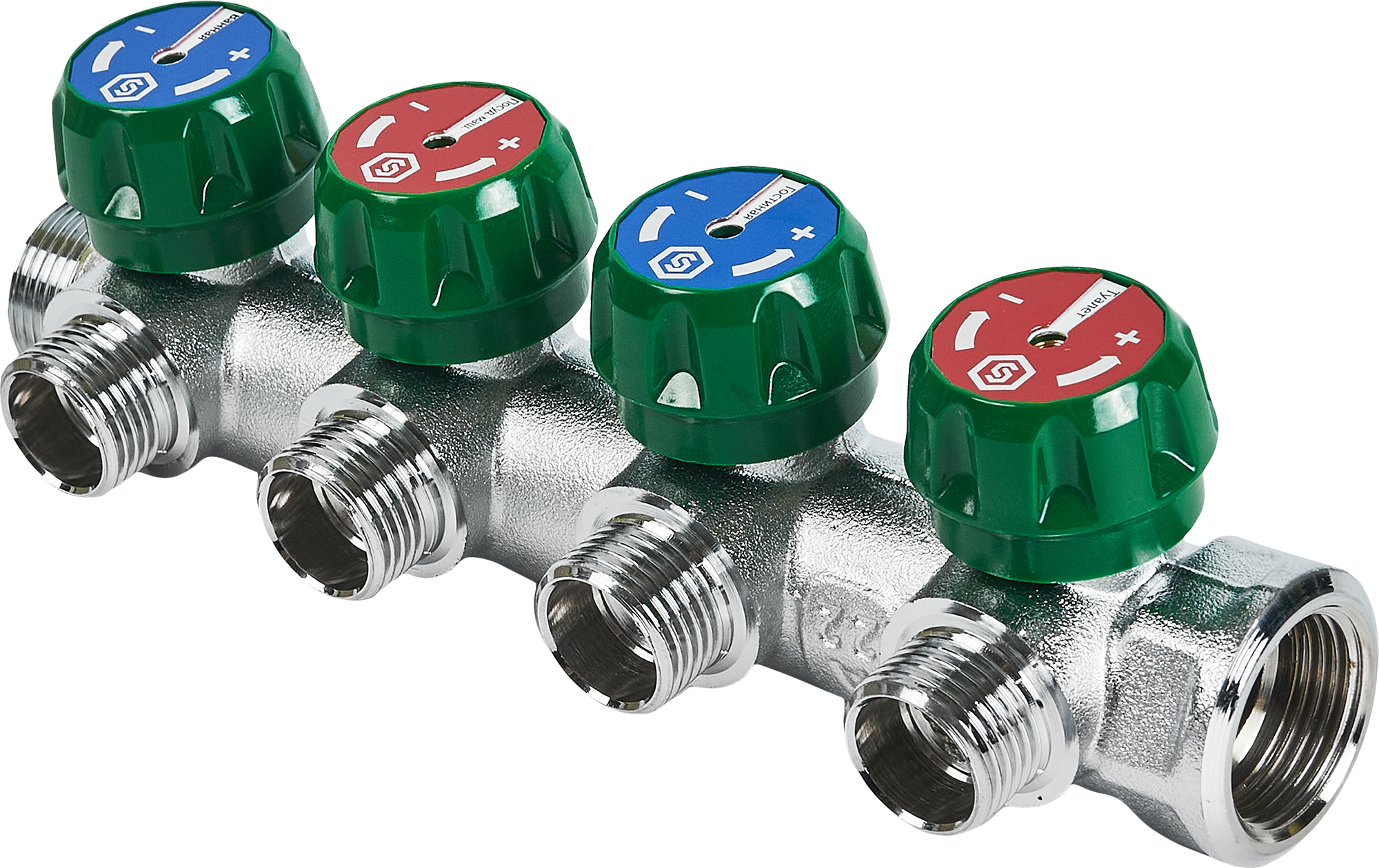 Коллектор распределительный STOUT 4 отвода 3/4"×1/2" для систем отопления 84868373 STLM-0056528