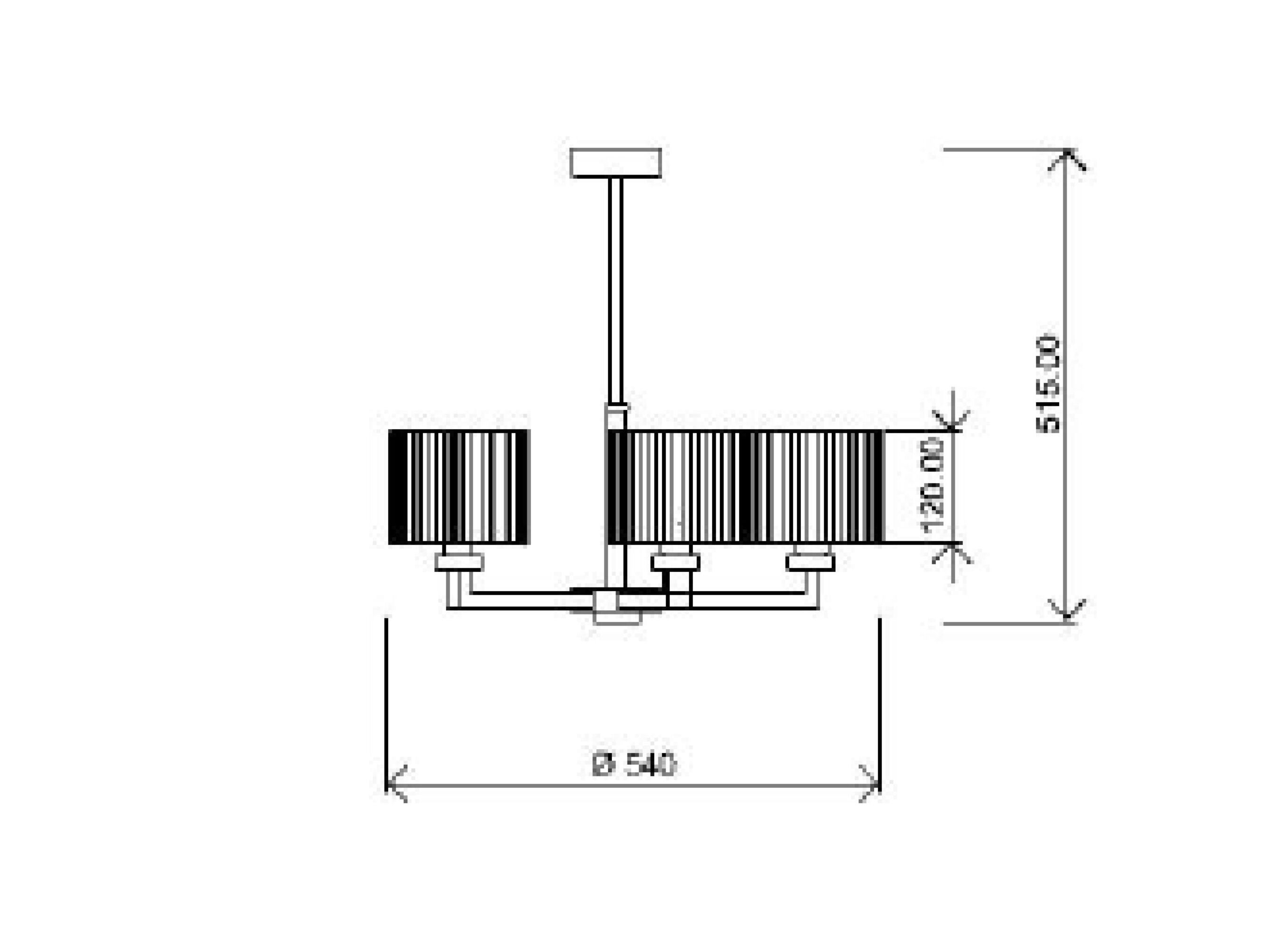 Металлический и тканевый светодиодный подвесной светильник Lampex Italiana Миранда ARCH-00105262 - Вид №2