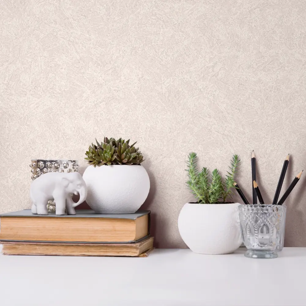 INSPIRE Exclusive: Флизелиновые обои бежевые с текстурой тиснения 86670136 STLM-0070711 - Вид №3