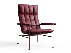 Кожаное кресло с подлокотниками