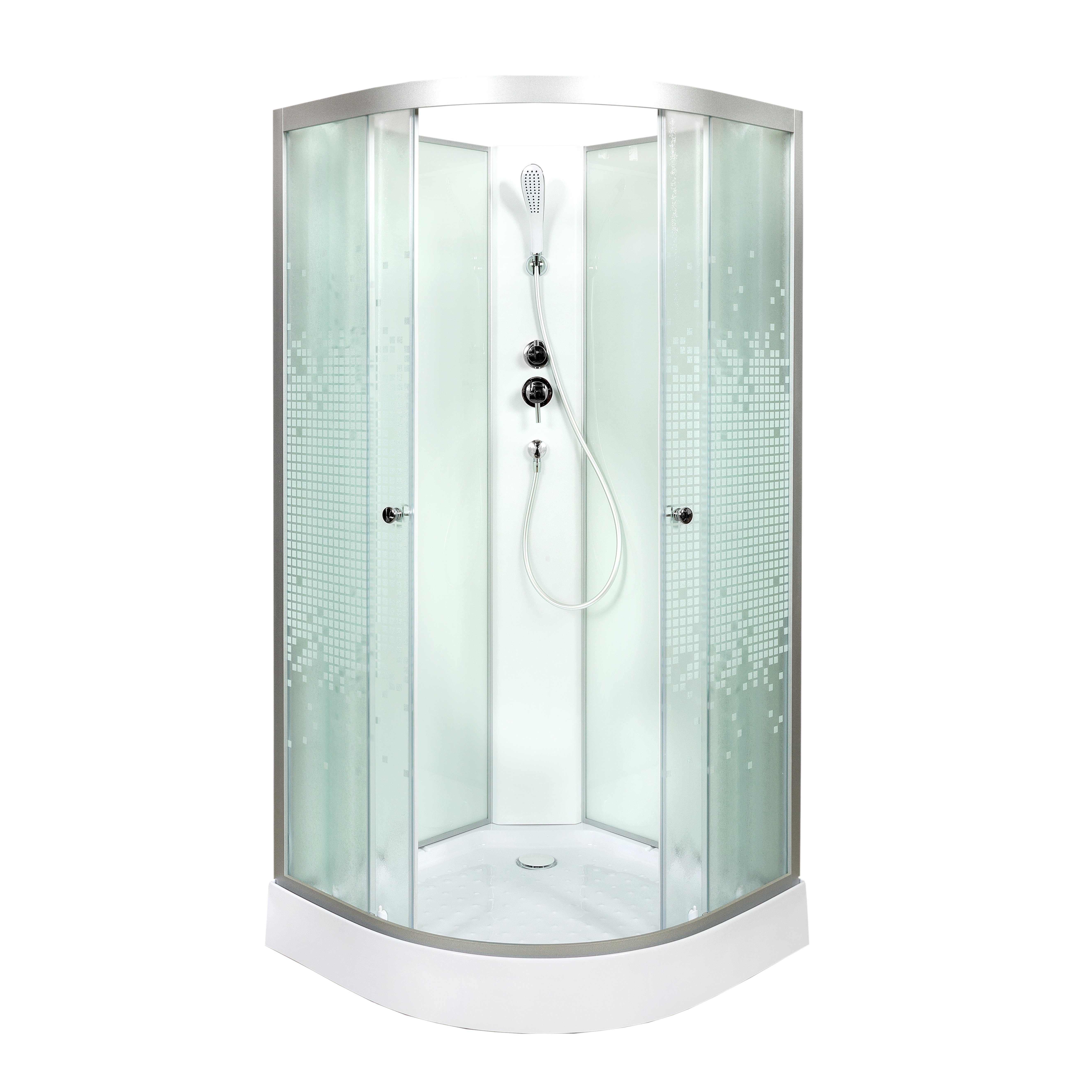 B01S+ эл. BLACK Душевая кабина DETO Серия В L 908 N без крыши - Вид №15