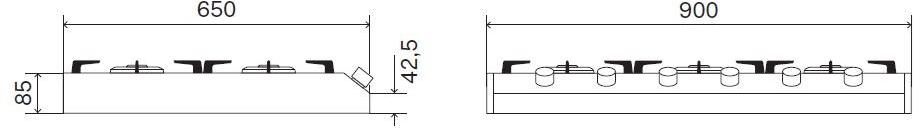 Ilve Газовая плита из нержавеющей стали Professional plus Hcp9656d Santreyd  - Вид №1