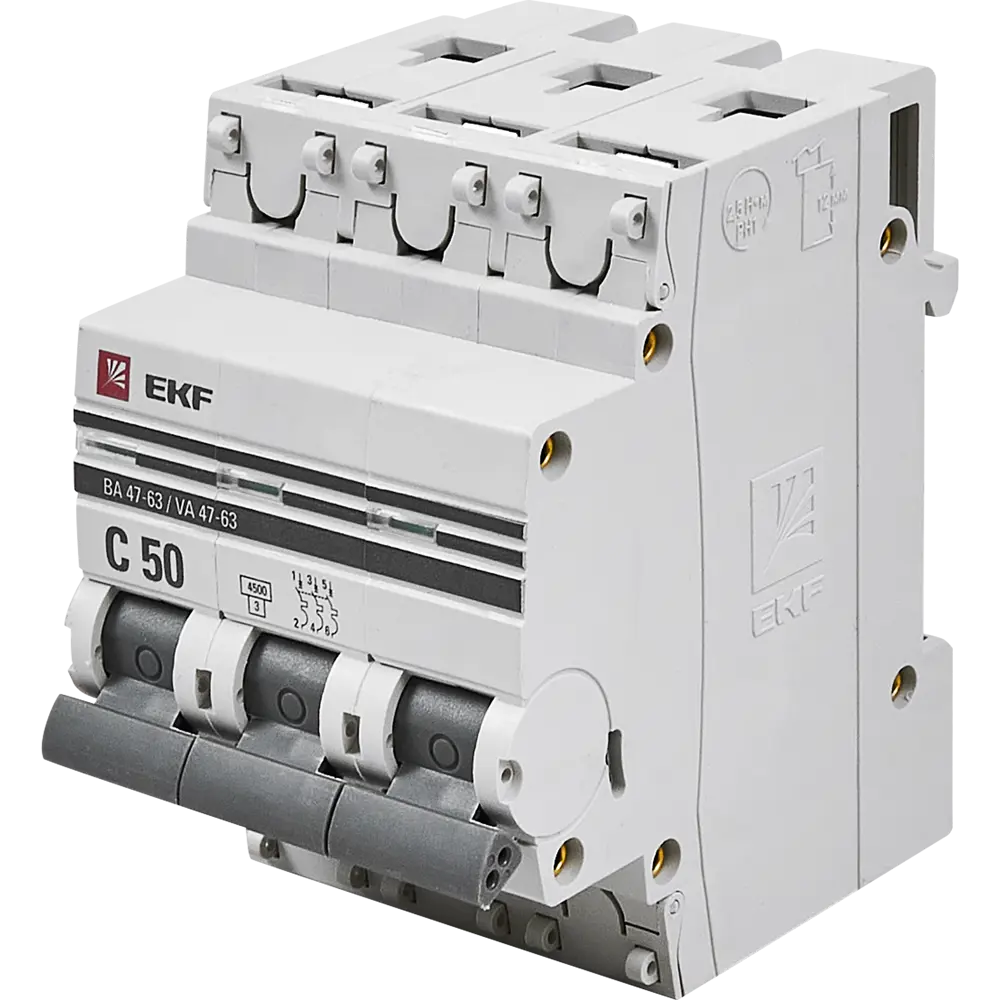 Автоматический выключатель EKF ВА47-63 для защиты электрических сетей 82421336 STLM-1102368