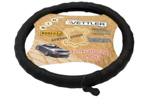 16284501 Оплетка на руль RODEO M 37-38 см, 2108-15, натуральная кожа, Черный MLAH2black VETTLER