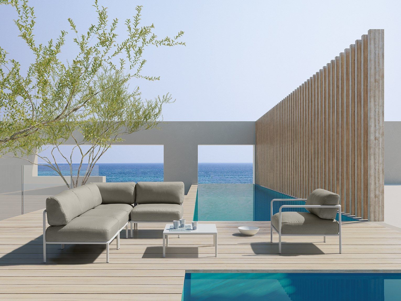 3-местный тканевый садовый диван Vermobil ARCH-00108168 - Вид №2