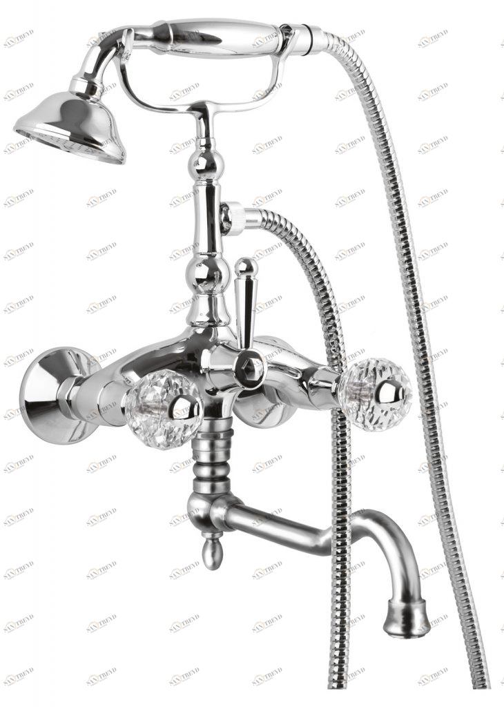 Смеситель для ванны с повортным изливом и ручным душем CEZARES ATLANTIS-VDF2-01-Sw/M