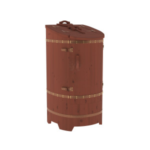 1673 Фитобочка со скосом "Стандарт" цвет спелая вишня, покрытие тиковым маслом, фурнитура 051 Alyarus