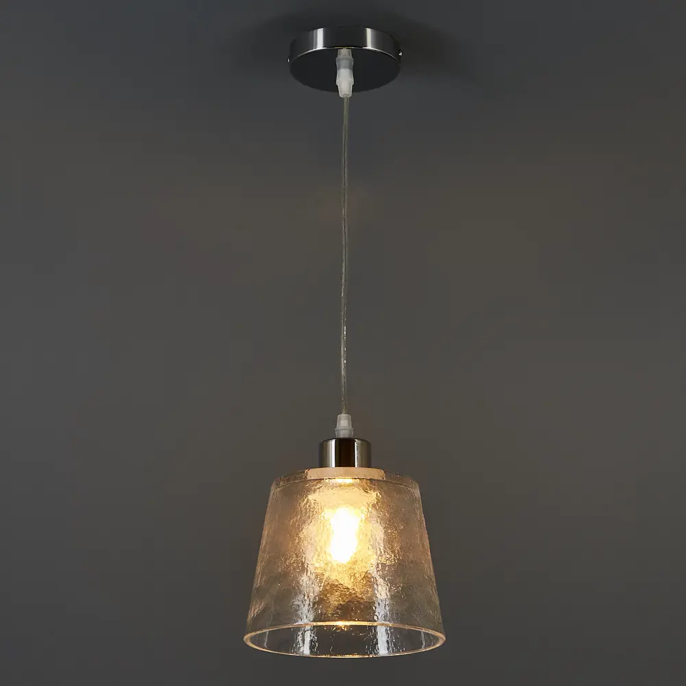 Подвесной светильник Freya Devas в стиле лофт с хромированным основанием 88241810 STLM-0925294