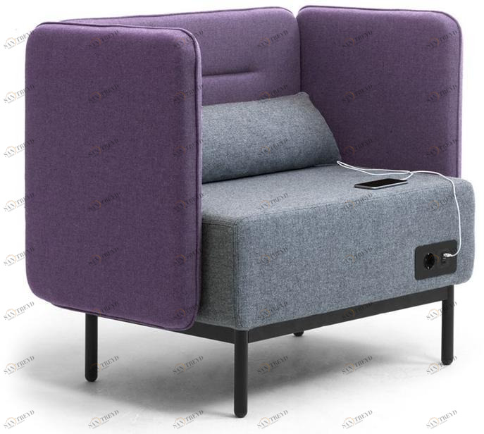 Leyform Кресло из огнестойкой ткани с разъемом USB Around 5231lb 