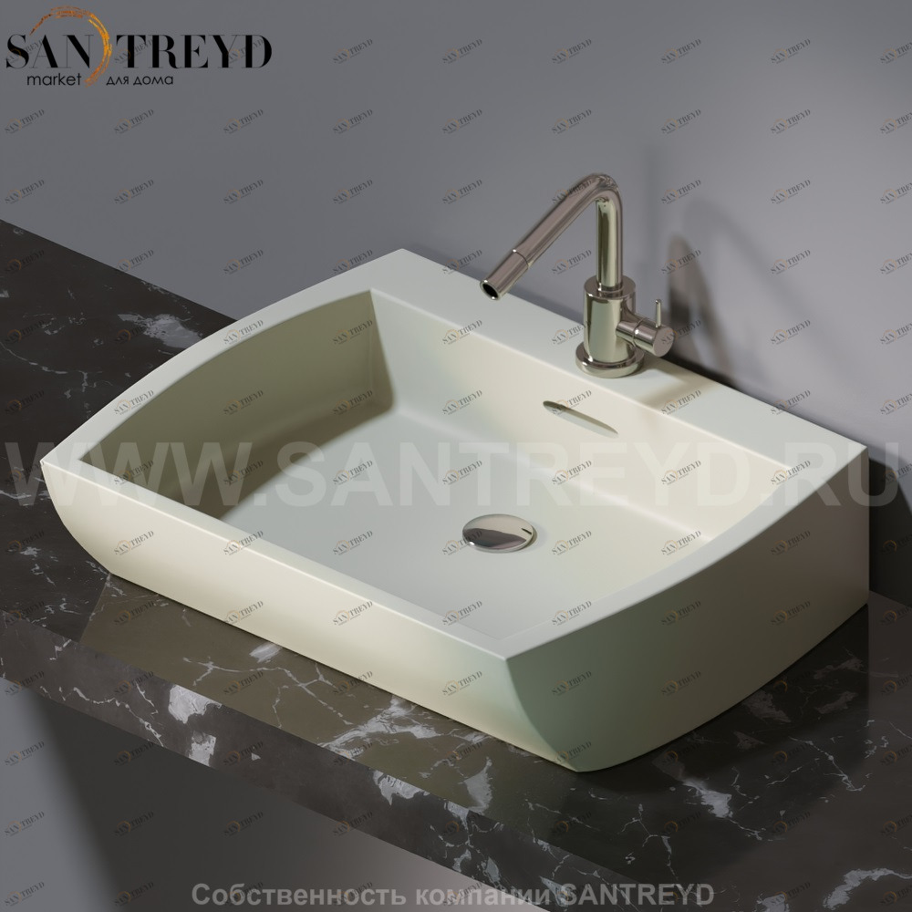 L282.130 Накладная раковина на столешницу  овальная A. e T. Italia SQUARE AeT ITALIA