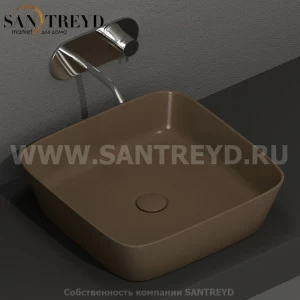 460188 Накладная раковина на столешницу  квадратная Kerasan Nolita