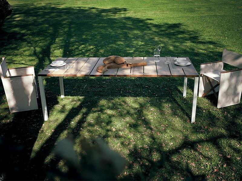 RODA Прямоугольный садовый стол из стали и дерева Light pier sun-id-1500781 - Вид №2