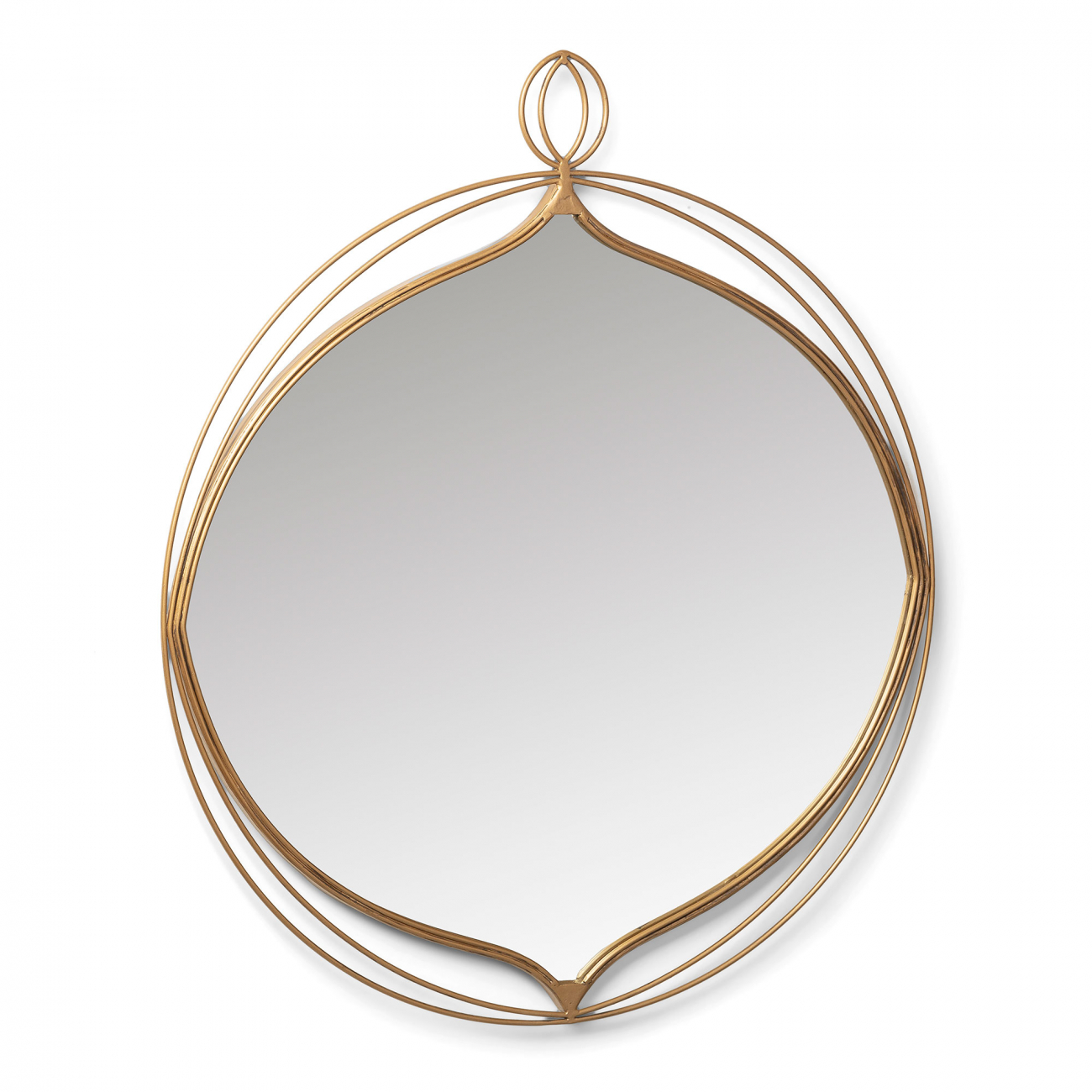 Зеркало золотое овальное в металлической раме Starboard от La Forma LA FORMA ДИЗАЙНЕРСКИЕ 299220 Золото  - Вид №3