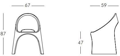 SLIDE Штабелируемый стул из полиэтилена Amélie Amelie sun-id-1423930 - Вид №7