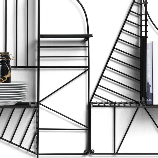 Окрашенный металлический подвесной настенный книжный шкаф Mogg MUSA ARCH-00128839 - Вид №4