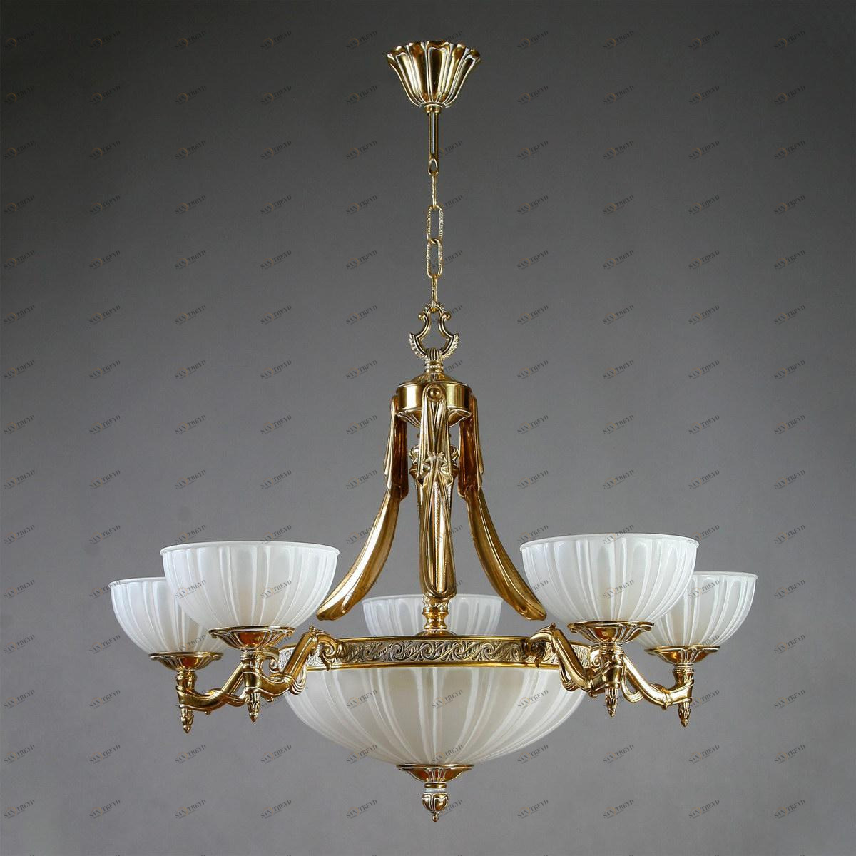 Подвесная люстра Ambiente Navarra 02228/5 WP белая AMBIENTE ДИЗАЙНЕРСКИЕ, NAVARRA 188231 Белый 