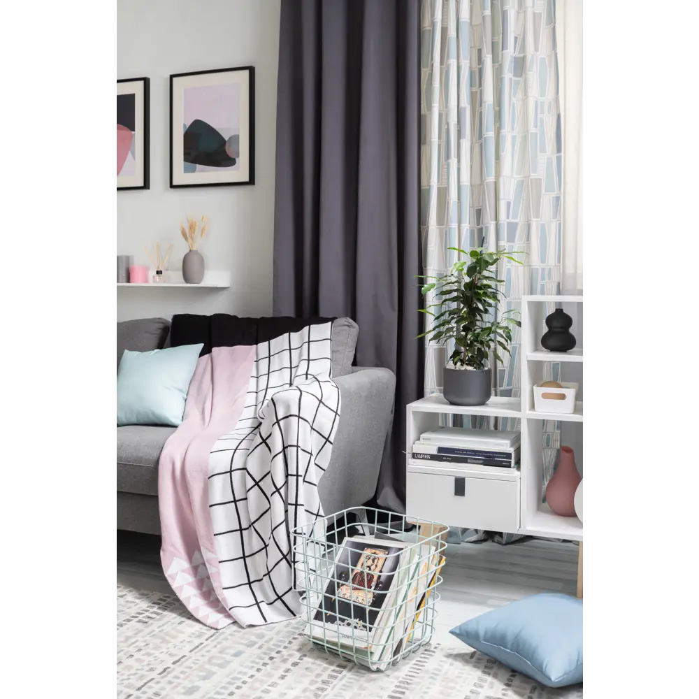 Штора на ленте Тайлер 160x270 см хлопок геометрия Altali STLM-2191284 - Вид №7