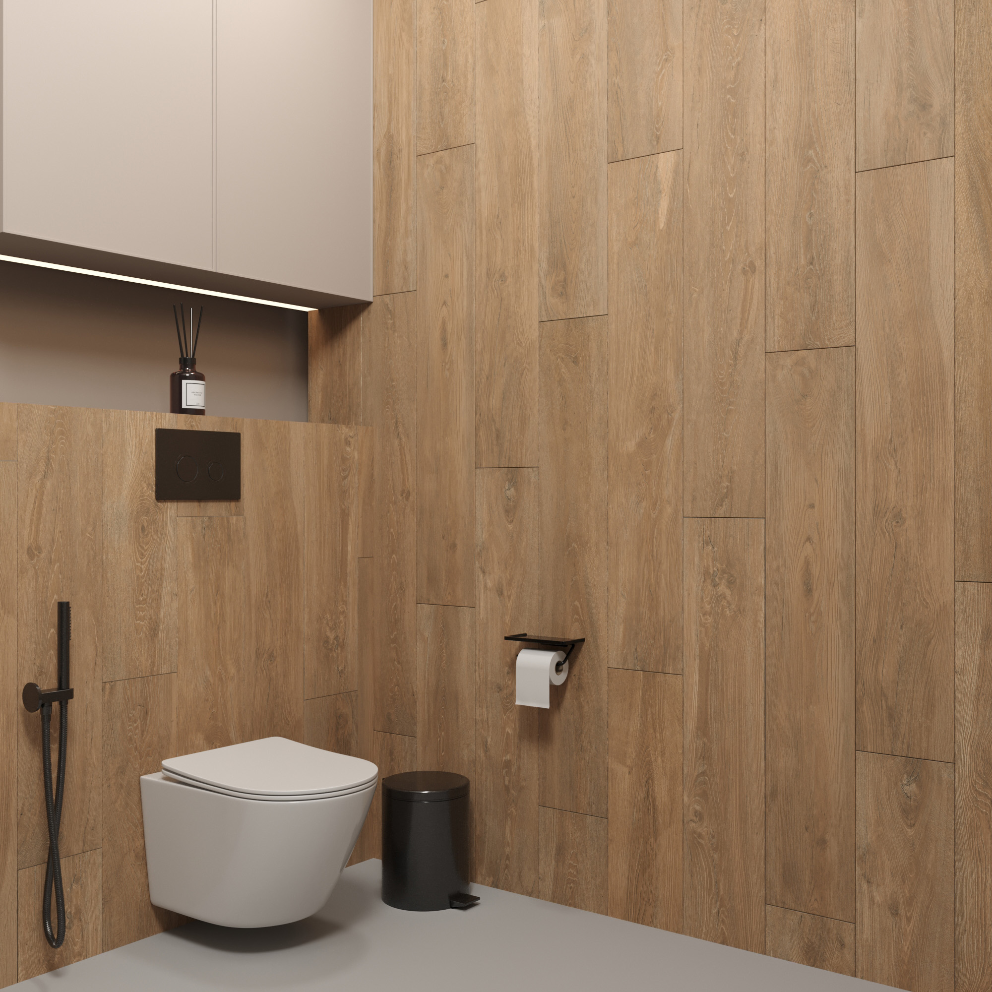 Керамогранит HUSK WOOD BRICH 20х120 Creanza CW-RT12-B 