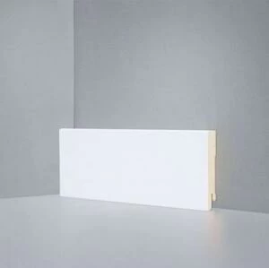 Плинтус Deartio White Art Мдф, Белый, Под Покраску W 06-80 МДФ+эмаль 2050х80 мм.