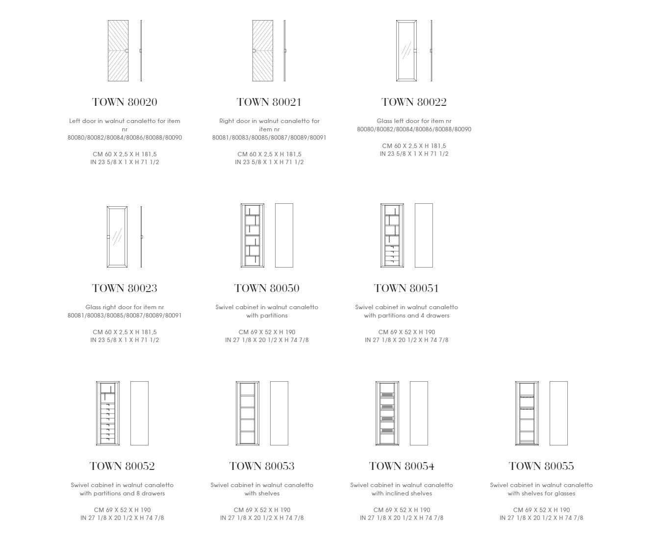Деревянный секционный шкаф с комодом Giorgetti Town ARCH-00000722 - Вид №4