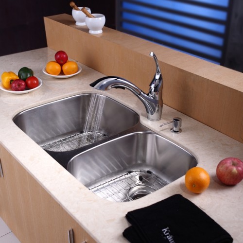 KBU24-KPF2210ORB-KSD30ORB Накладная раковина на столешницу  прямоугольная Krausru 