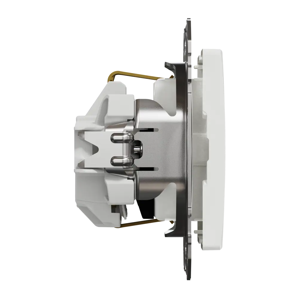Розетка встраиваемая Systeme Electric Sedna Design с заземлением со шторками цвет белый 84826956 STLM-2023921 - Вид №3