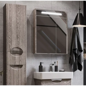 Зеркальный шкаф Aquaton Сильва 60 см, дуб фьорд