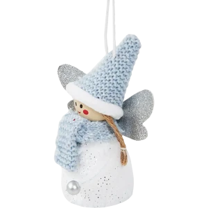 87036529 Елочная игрушка Ангел 12x8 цвет синий STLM-1382297