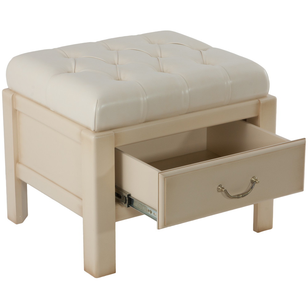 11099 Банкетка Лотос 4 Айвори Молочный BOGACHO 4627138157619 - Вид №1