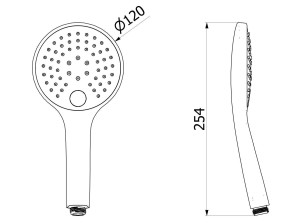 Ручной душ с 3 струями
