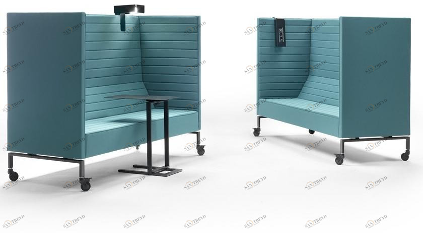 Marelli Диван из ткани с высокой спинкой и колесиками Stripes sun-id-1476434