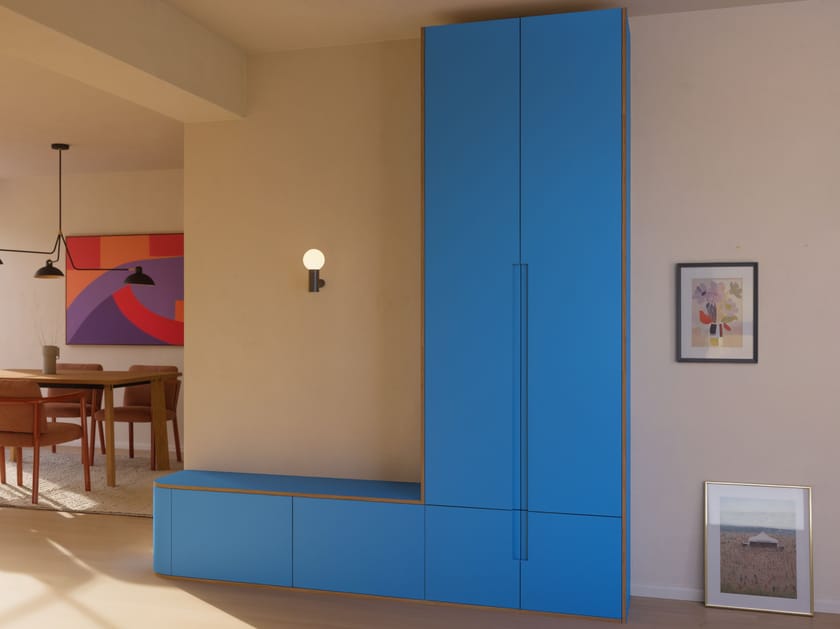 Ламинированный настенный секционный шкаф Neuvermoebelt SMART LINE FURNITURE ARCH-00125534