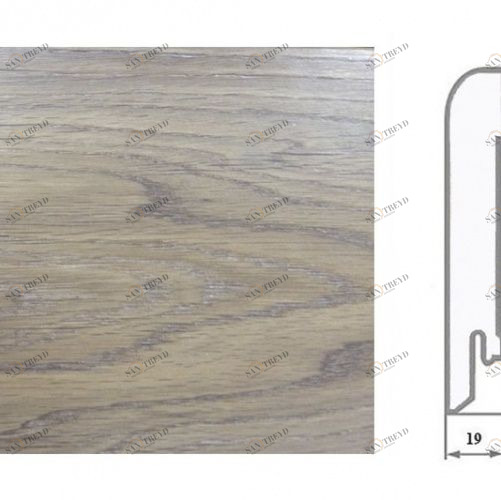 Плинтус Ashton Модена Шпонированный Дуб (Гладкая) 2400х83 мм 1010000062