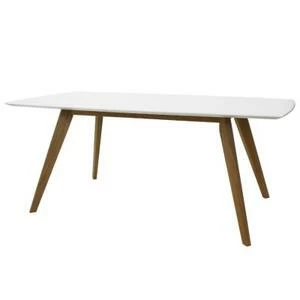 Стол обеденный Tenzo Bess, 75х185х95 см, дуб, белый
