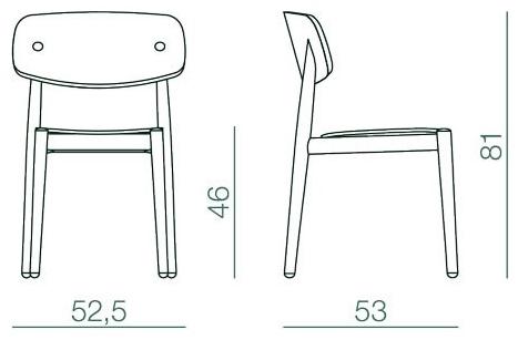 Bedont Деревянный стул с открытой спинкой Fizz B91 801f / b91 801r - Вид №5