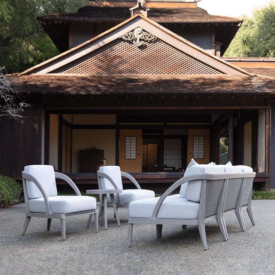 Садовое кресло из тикового дерева и JanusFiber® с подлокотниками JANUS et Cie Альпинарий ARCH-00055554 - Вид №5