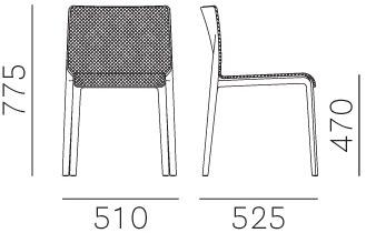 Pedrali Стул из ткани с подлокотниками Volt 671 - Вид №6