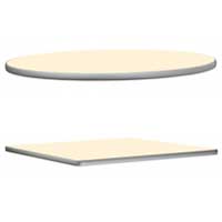 TABLE TOP G BP Столешница из ламината с плоской резиновой кромкой цвета алюминия. Et al. Table Tops