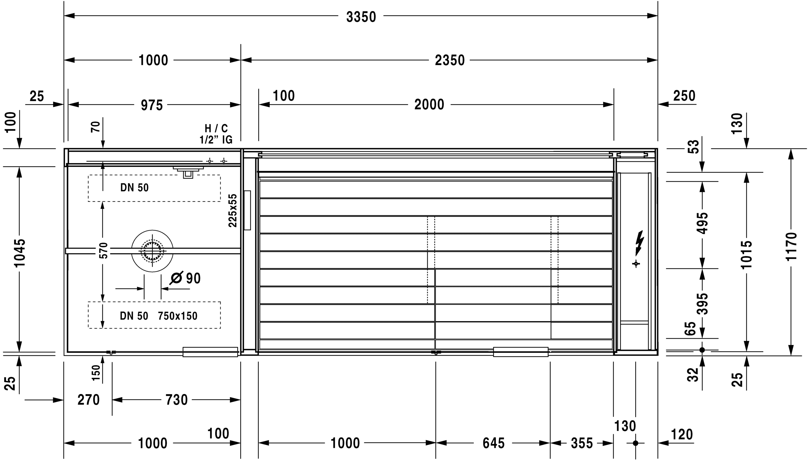 7505..002011000 Inipi Сауна Inipi Ama, пристенный и угловой вариант Белый глянцевый декор Duravit  - Вид №1