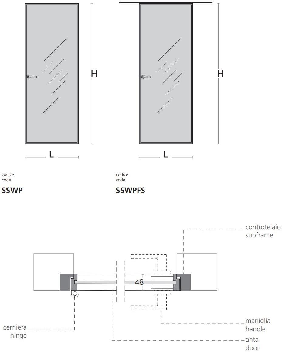 Glas Italia Распашная дверь из дерева заподлицо со стеной Sherazade sun-id-1349587 - Вид №2