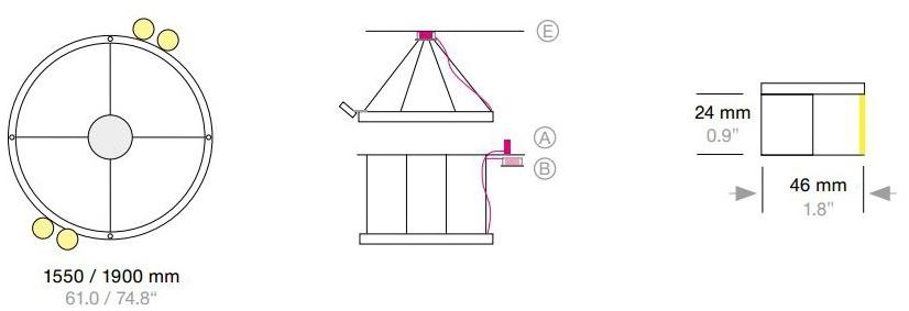 Sattler Светодиодный подвесной светильник из алюминия Oculi sun-id-1455919 - Вид №5